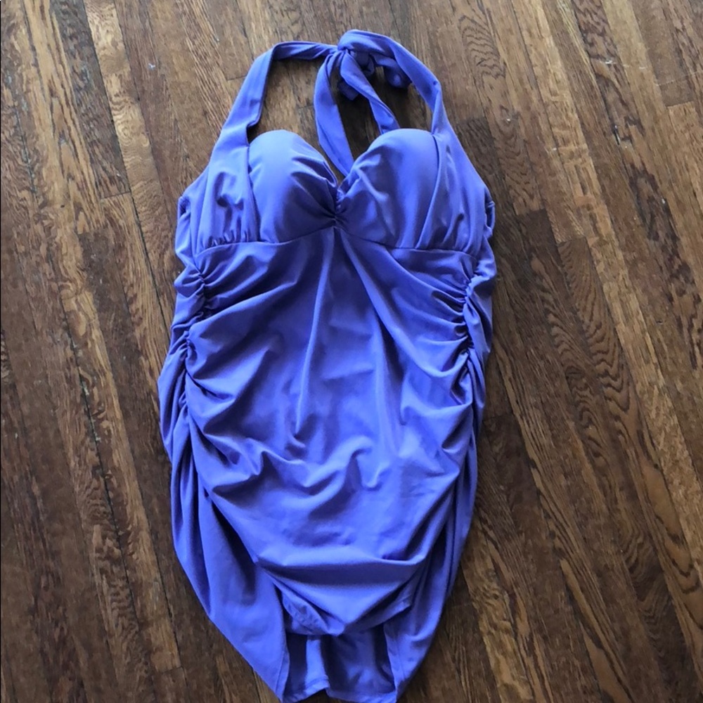 One piece Lane Bryant purple bathing suit NWT!